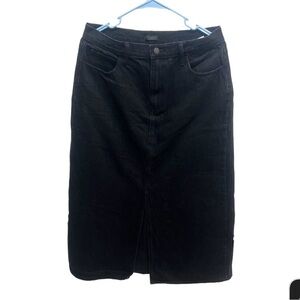 Uniqlo Black denim Midi Skirt